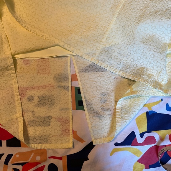 Uniqlo X Hana Hajima dress, gathered sleeves, cotton, yellow, size L, NWT - Picture 10 of 14